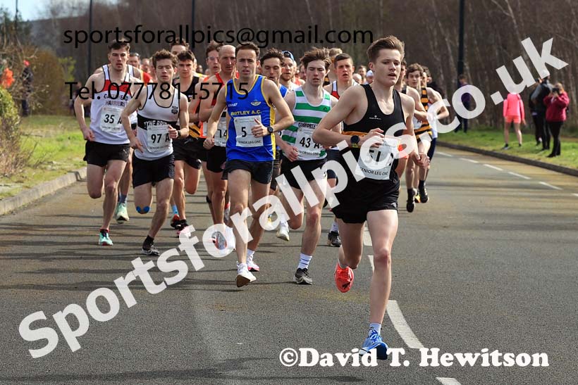 Senior mens 2024 Elswick Harriers Good Friday Relays, Newburn, Newcastle Upon Tyne  Photo: David T. Hewitson/Sports for All Pics